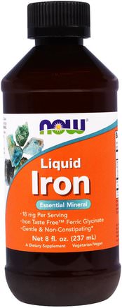 Iron Liquid, 8 fl oz (237 ml) by Now Foods-Kosttillskott, Mineraler, Järn