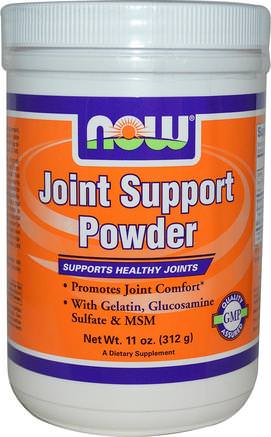 Joint Support Powder, 11 oz (312 g) by Now Foods-Kosttillskott, Glukosamin Kondroitin, Hälsa, Ben, Osteoporos, Gemensam Hälsa