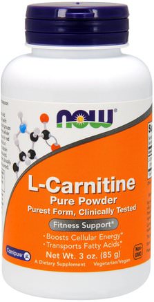 L-Carnitine, Pure Powder, 3 oz (85 g) by Now Foods-Kosttillskott, Aminosyror