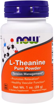 L-Theanine, Pure Powder, 1 oz (28 g) by Now Foods-Kosttillskott, L Teanin