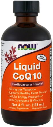 Liquid CoQ10, 4 fl oz (118 ml) by Now Foods-Kosttillskott, Koenzym Q10, Coq10