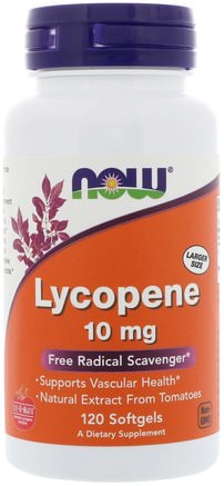 Lycopene, 10 mg, 120 Softgels by Now Foods-Kosttillskott, Antioxidanter, Lykopen