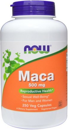 Maca, 500 mg, 250 Veg Capsules by Now Foods-Hälsa, Män, Maca