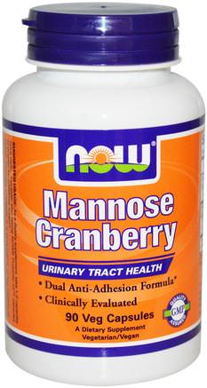 Mannose Cranberry, 90 Veg Capsules by Now Foods-Kosttillskott, D-Mannos, Tranbär