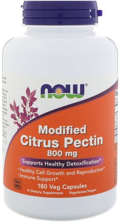 Modified Citrus Pectin, 800 mg, 180 Veg Capsules by Now Foods-Kosttillskott, Fiber, Citruspektin Modifierad
