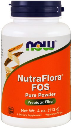 NutraFlora FOS, Pure Powder, 4 oz (113 g) by Now Foods-Kosttillskott, Probiotika, Diarré