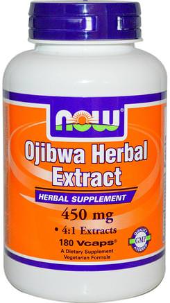 Ojibwa Herbal Extract, 450 mg, 180 Veg Capsules by Now Foods-Kosttillskott, Essiac (Esiak), Fårsurrel
