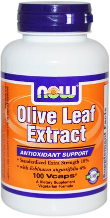 Olive Leaf Extract, 100 Veg Capsules by Now Foods-Kosttillskott, Antibiotika, Echinacea, Hälsa, Olivblad