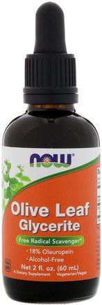 Olive Leaf Glycerite, 2 fl oz (60 ml) by Now Foods-Hälsa, Kall Influensa Och Viral, Olivblad