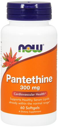 Pantethine, 300 mg, 60 Softgels by Now Foods-Hälsa, Kolesterolstöd, Pantetin