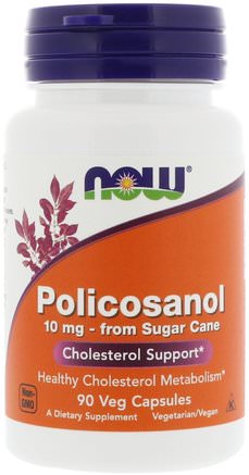 Policosanol, 10 mg, 90 Veg Capsules by Now Foods-Kosttillskott, Polikosanol