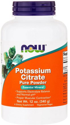 Potassium Citrate Pure Powder, 12 oz (340 g) by Now Foods-Kosttillskott, Mineraler, Kalium