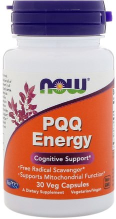 PQQ Energy, 30 Veg Capsules by Now Foods-Kosttillskott, Antioxidanter, Pqq (Biopqq), Anti-Aging