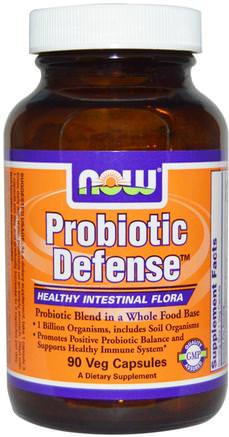 Probiotic Defense, 90 Veg Capsules by Now Foods-Kosttillskott, Probiotika, Stabiliserade Probiotika