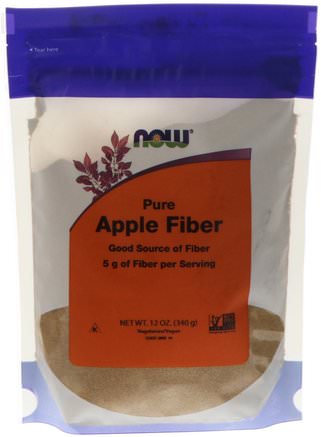 Pure Apple Fiber, 12 oz (340 g) by Now Foods-Kosttillskott, Fiber, Äpplepektin, Äpplefiber / Pektin