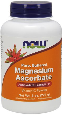 Pure, Buffered, Magnesium Ascorbate, 8 oz (227 g) by Now Foods-Kosttillskott, Mineraler, Magnesiumaskorbat