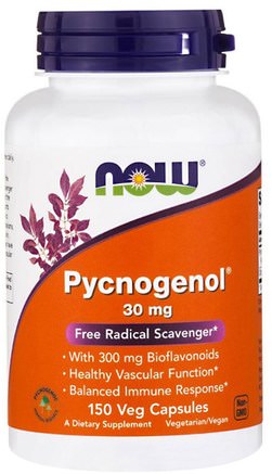Pycnogenol, 30 mg, 150 Veg Capsules by Now Foods-Kosttillskott, Pyknogenol