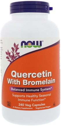 Quercetin with Bromelain, 240 Veg Capsules by Now Foods-Kosttillskott, Quercetin