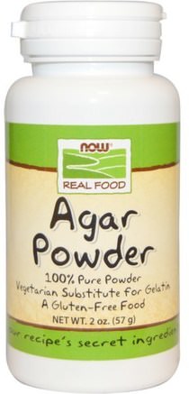 Real Food, Agar Powder, 2 oz (57 g) by Now Foods-Kosttillskott, Alger Olika, Agaragar