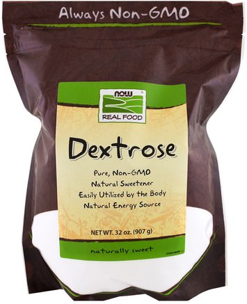 Real Food, Dextrose, 32 oz (907 g) by Now Foods-Mat, Sötningsmedel, Socker