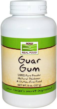 Real Food, Guar Gum, 8 oz (227 g) by Now Foods-Kosttillskott, Fiber, Guargummi