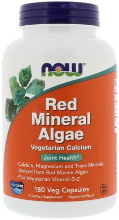 Red Mineral Algae, 180 Veg Capsules by Now Foods-Kosttillskott, Röd Mineral Marina Alger