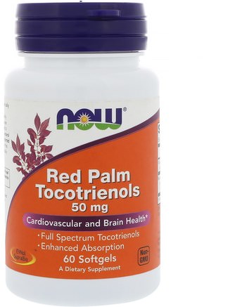 Red Palm Tocotrienols, 50 mg, 60 Softgels by Now Foods-Sverige