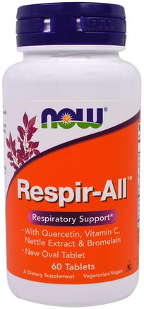 Respir-All, 60 Tablets by Now Foods-Hälsa, Lung Och Bronkial