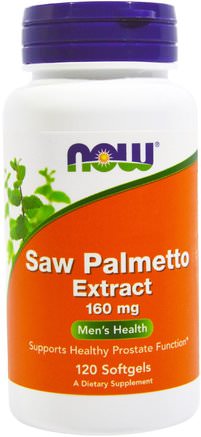 Saw Palmetto Extract, 160 mg, 120 Softgels by Now Foods-Hälsa, Prostata Stöd, Män