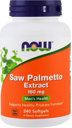 Saw Palmetto Extract, 160 mg, 240 Softgels by Now Foods-Hälsa, Män