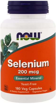 Selenium, 200 mcg, 180 Veggie Caps by Now Foods-Kosttillskott, Antioxidanter, Selen