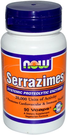 Serrazimes, 90 Veg Capsules by Now Foods-Kosttillskott, Enzymer, Serrapeptas
