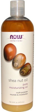 Solutions, Shea Nut Oil, Pure Moisturizing Oil, 16 fl oz (473 ml) by Now Foods-Nu Livsmedel Oljor, Hälsa, Bad, Skönhet Oljor, Kroppsvård Oljor