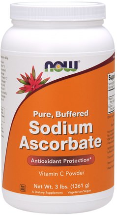 Sodium Ascorbate Powder, 3 lbs (1361 g) by Now Foods-Kosttillskott, Mineraler, Natrium