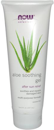 Solutions, Aloe Soothing Gel, 8 fl oz (237 ml) by Now Foods-Nu Mat