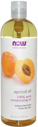 Solutions, Apricot Oil, 16 fl oz (473 ml) by Now Foods-Hälsa, Hud, Massageolja, Aprikoskärnolja