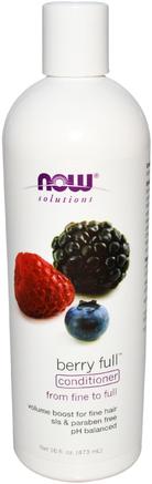 Solutions, Berry Full Conditioner, 16 fl oz (473 ml) by Now Foods-Bad, Skönhet, Balsam, Nu Mat Bad, Nu Livsmedel Schampo, Balsam