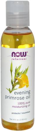 Solutions, Evening Primrose Oil, 4 fl oz (118 ml) by Now Foods-Kosttillskott, Efa Omega 3 6 9 (Epa Dha)