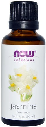 Solutions, Jasmine, 1 fl oz (30 ml) by Now Foods-Bad, Skönhet, Aromaterapi Eteriska Oljor, Jasminolja