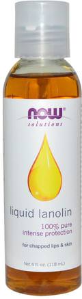 Solutions, Liquid Lanolin, 4 fl oz (118 ml) by Now Foods-Hälsa, Hud, Lanolinolja, Nu Livsmedelsoljor
