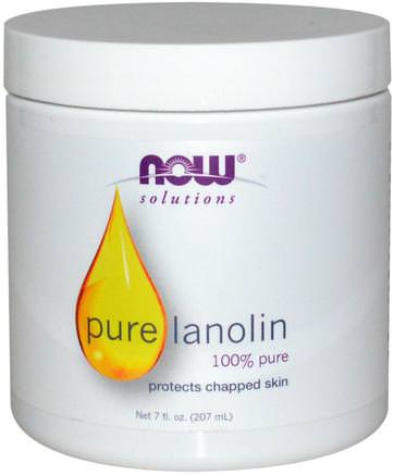 Solutions, Pure Lanolin, 7 fl oz (207 ml) by Now Foods-Hälsa, Hud, Lanolinolja