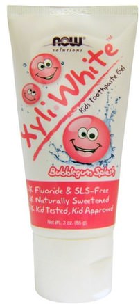Solutions, XyliWhite, Kids Toothpaste Gel, Bubblegum Splash, 3 oz (85 g) by Now Foods-Bad, Skönhet, Tandkräm, Barnomsorg