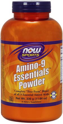 Sports, Amino-9 Essentials Powder, 11.64 oz (330 g) by Now Foods-Kosttillskott, Aminosyror