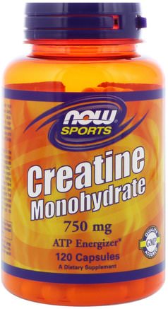 Sports, Creatine Monohydrate, 750 mg, 120 Capsules by Now Foods-Sport, Kreatinkapslar