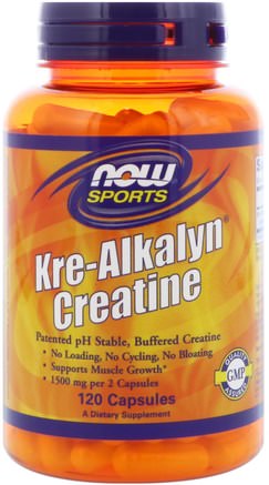 Sports, Kre-Alkalyn Creatine, 120 Capsules by Now Foods-Sport, Kreatinkapslar