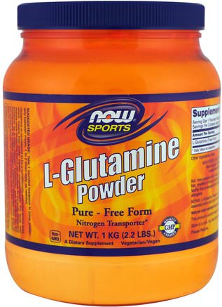 Sports, L-Glutamine Powder, 2.2 lbs (1 kg) by Now Foods-Kosttillskott, Aminosyror, L Glutamin, L Glutaminpulver