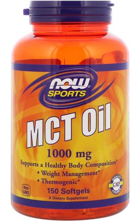Sports, MCT Oil, 1.000 mg, 150 Softgels by Now Foods-Hälsa, Energi, Olja, Diet