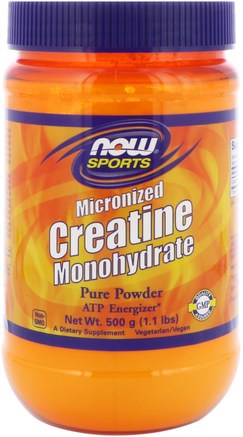 Sports, Micronized Creatine Monohydrate, 1.1 lbs (500 g) by Now Foods-Sport, Kreatinpulver