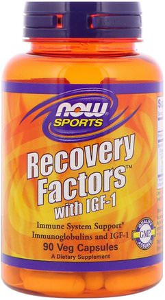 Sports, Recovery Factors with IGF-1, 90 Veg Capsules by Now Foods-Hälsa, Kall Influensa Och Virus, Immunsystem, Tillskott, Igf (Insulinliknande Tillväxtfaktor)