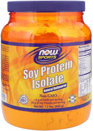 Sports, Soy Protein Isolate, Natural Unflavored, 1.2 lbs (544 g) by Now Foods-Kosttillskott, Sojaprodukter, Sojaprotein